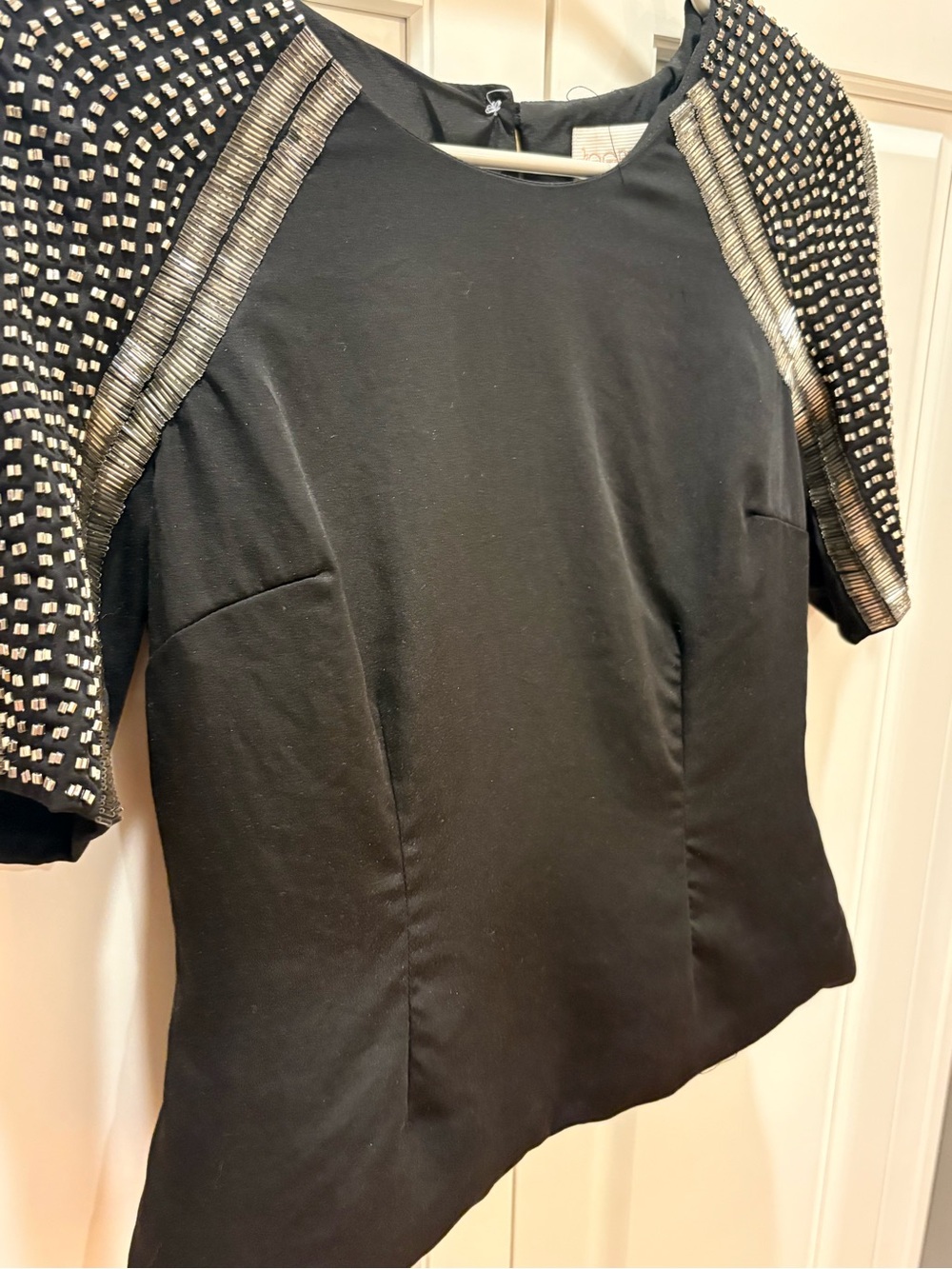 Keepsake Y2K Black Embellished Short Sleeve Top